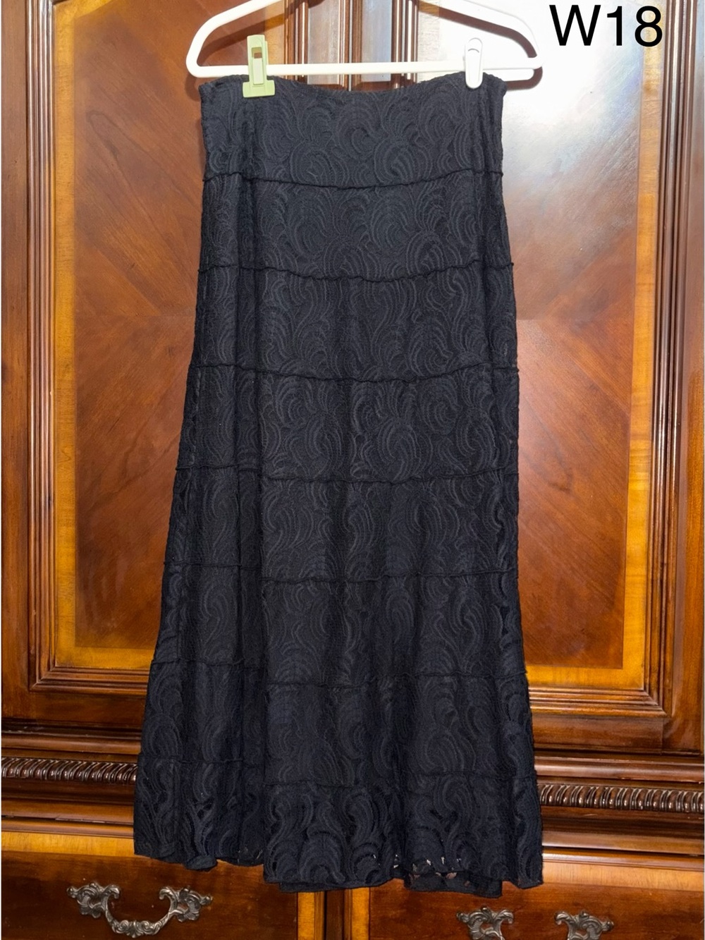 Max Edition Black Lace Maxi Skirt